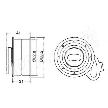 Foto Rullo tenditore, Cinghia dentata IPS Parts ITB6224