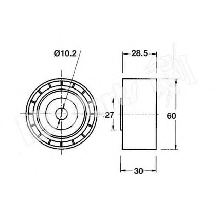 Photo Deflection/Guide Pulley, timing belt IPS Parts ITB6328