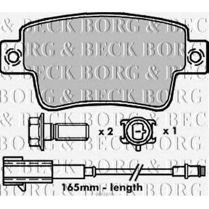 Zdjęcie Zestaw klocków hamulcowych, hamulce tarczowe BORG & BECK BBP2274