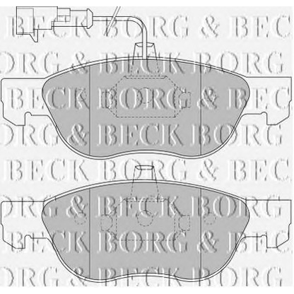 Foto Kit pastiglie freno, Freno a disco BORG & BECK BBP1452