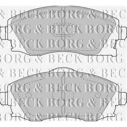 Photo Brake Pad Set, disc brake BORG & BECK BBP1523