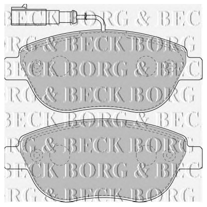Фото Комплект тормозных колодок, дисковый тормоз BORG & BECK BBP1717