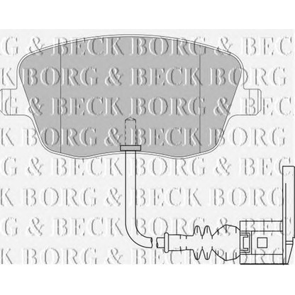 Фото Комплект тормозных колодок, дисковый тормоз BORG & BECK BBP1855