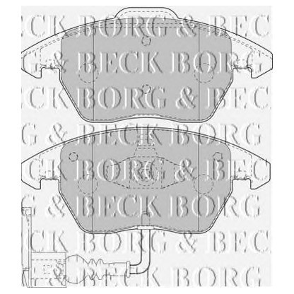 Photo Brake Pad Set, disc brake BORG & BECK BBP1876