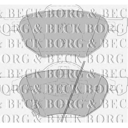 Photo Kit de plaquettes de frein, frein à disque BORG & BECK BBP1883