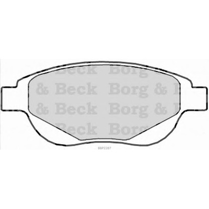 Photo Brake Pad Set, disc brake BORG & BECK BBP2287