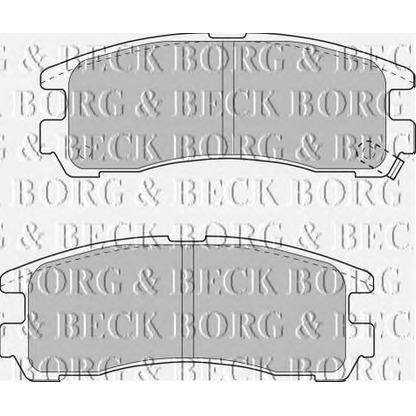 Photo Brake Pad Set, disc brake BORG & BECK BBP1500