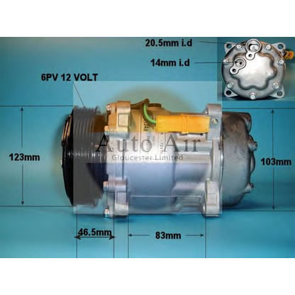 Photo Compressor, air conditioning AUTO AIR GLOUCESTER 147808P