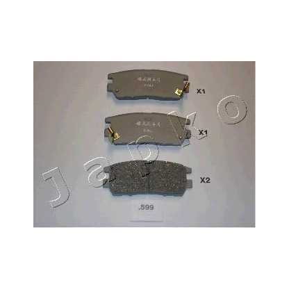 Photo Brake Pad Set, disc brake JAPKO 51599P