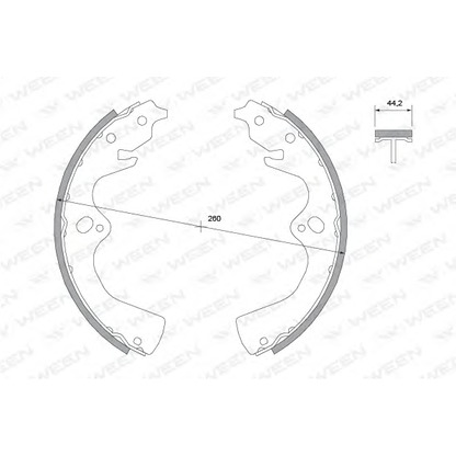 Photo Brake Shoe Set WEEN 1522032