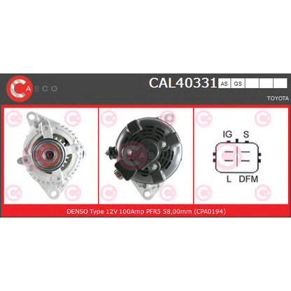 Zdjęcie Alternator CASCO CAL40331AS