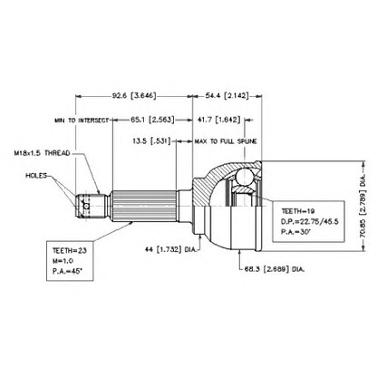 Photo Joint Kit, drive shaft VEMA 18670