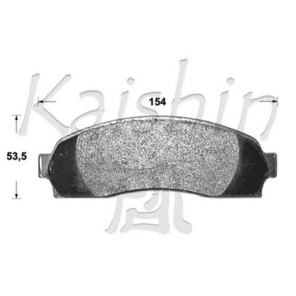 Photo Brake Pad Set, disc brake KAISHIN D10077