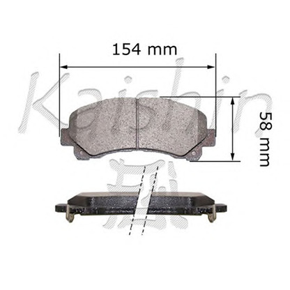 Photo Brake Pad Set, disc brake KAISHIN FK4057