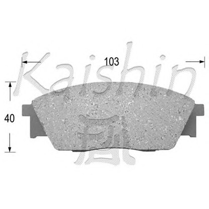Photo Kit de plaquettes de frein, frein à disque KAISHIN D7013
