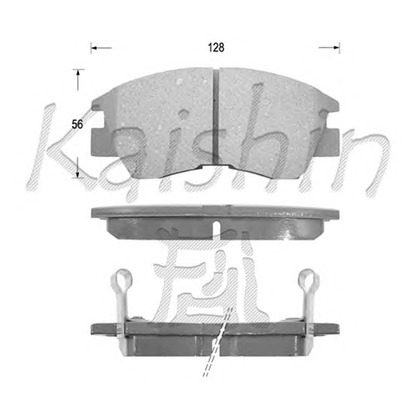 Фото Комплект тормозных колодок, дисковый тормоз KAISHIN FK6018