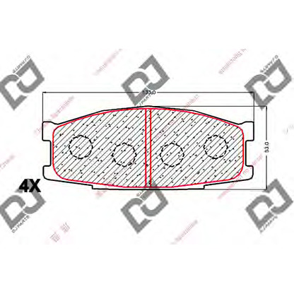 Фото Комплект тормозных колодок, дисковый тормоз DJ PARTS BP1787