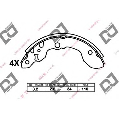 Foto Bremsbackensatz DJ PARTS BS1397