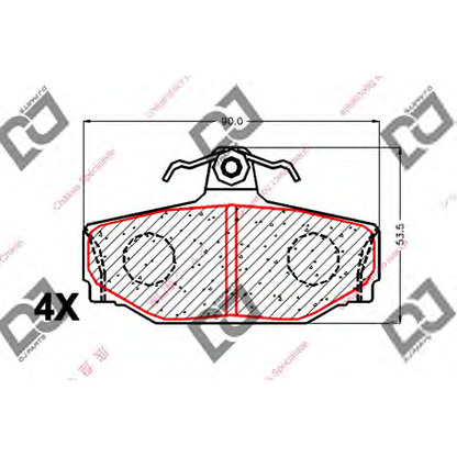 Фото Комплект тормозных колодок, дисковый тормоз DJ PARTS BP1901