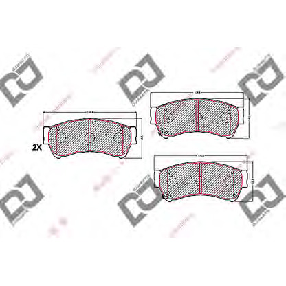 Foto Kit pastiglie freno, Freno a disco DJ PARTS BP1714