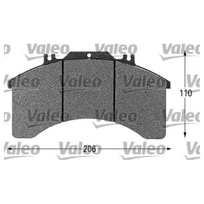 Photo Brake Pad Set, disc brake VALEO 541616