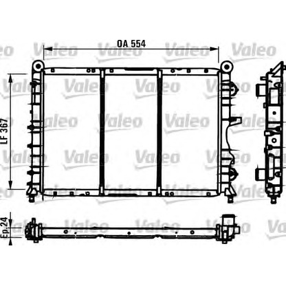 Photo Radiator, engine cooling VALEO 731590