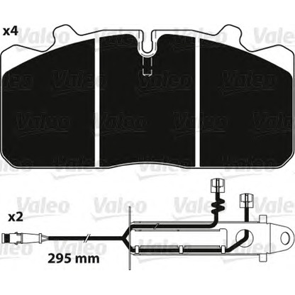 Photo Kit de plaquettes de frein, frein à disque VALEO 882238