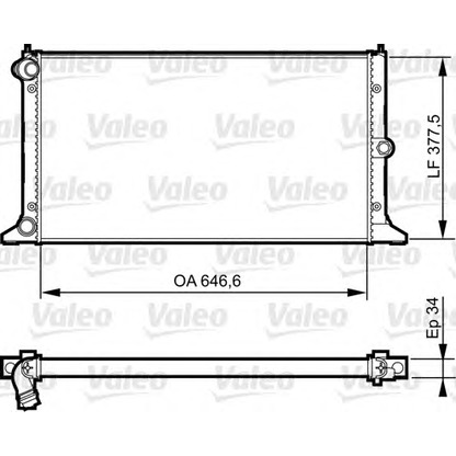 Foto Radiatore, Raffreddamento motore VALEO 735372