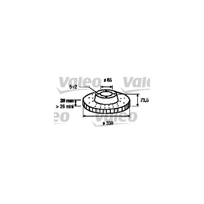 Photo Brake Disc VALEO 197090