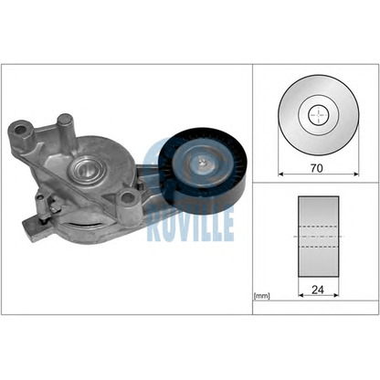 Photo Tensioner Pulley, v-ribbed belt RUVILLE 55777