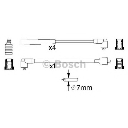 Photo Ignition Cable Kit BOSCH 0986356841