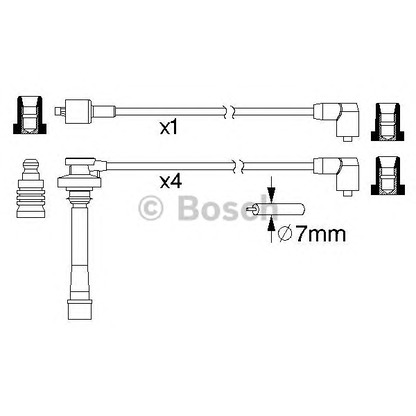 Фото Комплект проводов зажигания BOSCH 0986357197