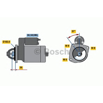 Foto Motor de arranque BOSCH 0001109334