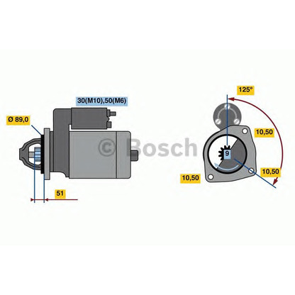 Foto Starter BOSCH 0001263016