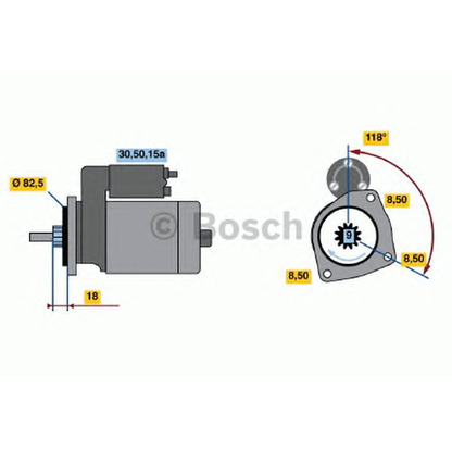 Zdjęcie Rozrusznik BOSCH 0986010350