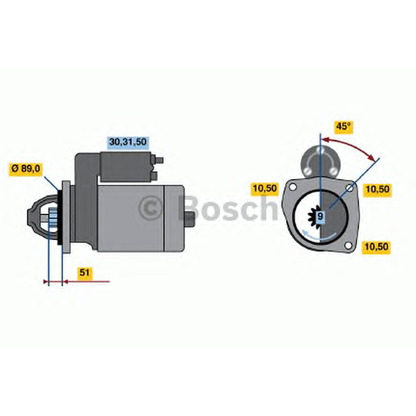 Foto Motor de arranque BOSCH 0986010980