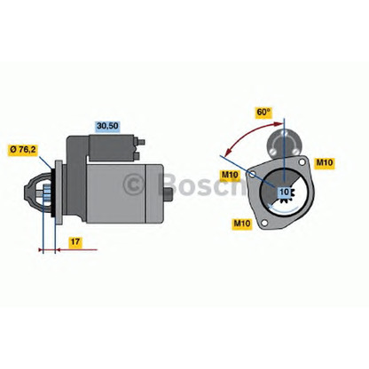 Foto Motor de arranque BOSCH 0986013280