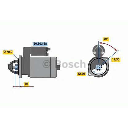 Foto Motor de arranque BOSCH 0986020001