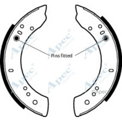 Zdjęcie Zesatw szczęk hamulcowych APEC braking SHU271