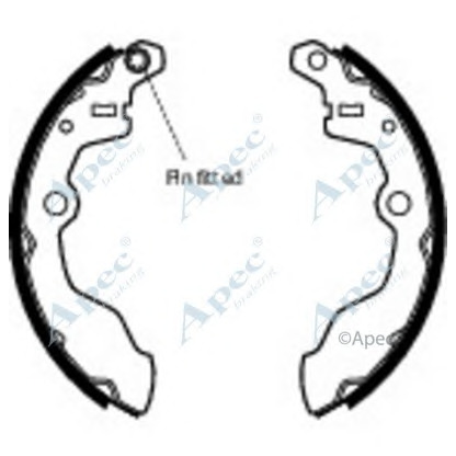 Foto Juego de zapatas de frenos APEC braking SHU597