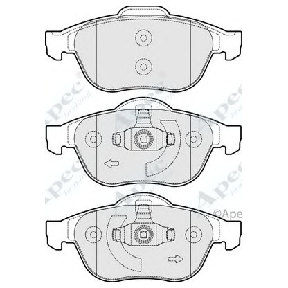 Photo Kit de plaquettes de frein, frein à disque APEC braking PAD1715