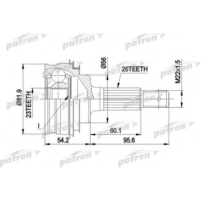 Photo Joint Kit, drive shaft PATRON PCV1346