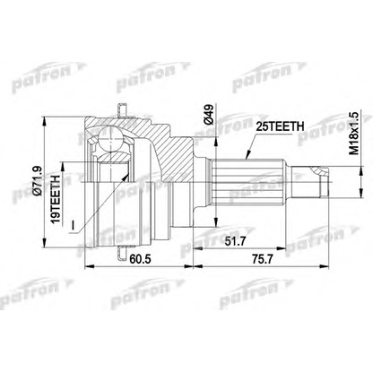 Foto Gelenksatz, Antriebswelle PATRON PCV1365