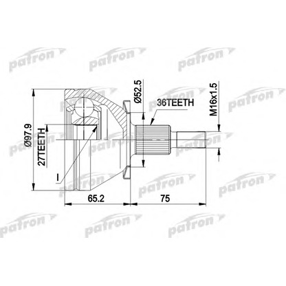 Photo Joint, drive shaft PATRON PCV1428