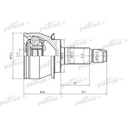 Photo Jeu de joints, arbre de transmission PATRON PCV1480