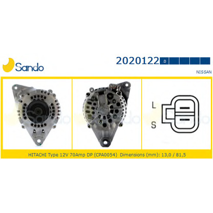 Zdjęcie Alternator SANDO 20201220