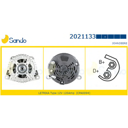 Photo Alternator SANDO 20211331