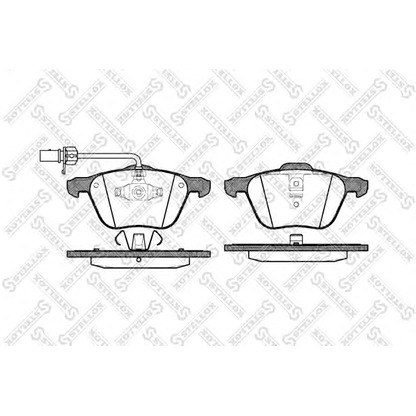 Photo Kit de plaquettes de frein, frein à disque STELLOX 847002BLSX