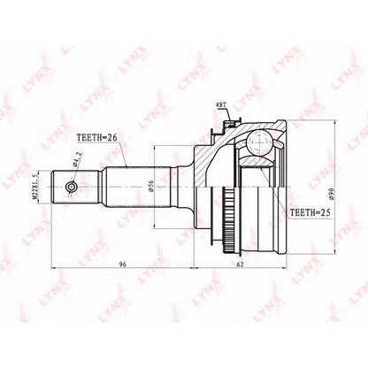 Photo Joint Kit, drive shaft LYNXauto CO7525A