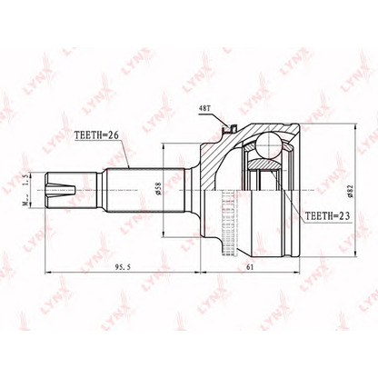 Photo Joint Kit, drive shaft LYNXauto CO7562A